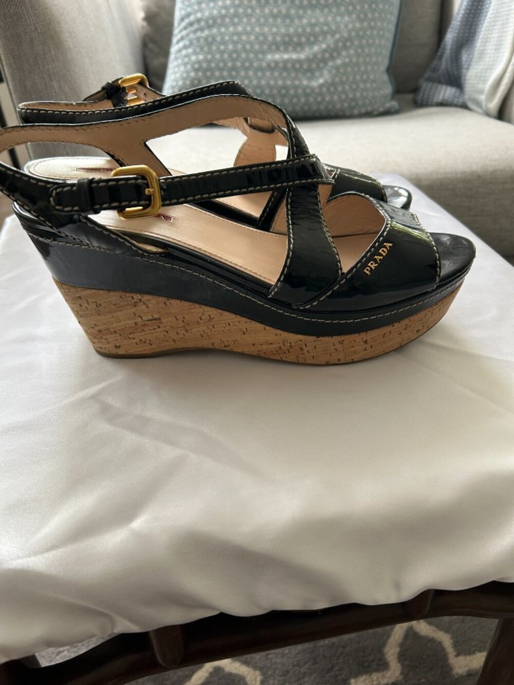 Vintage Prada Cork Platform Sandals – Size 40 – Like New - Picture 4 of 10